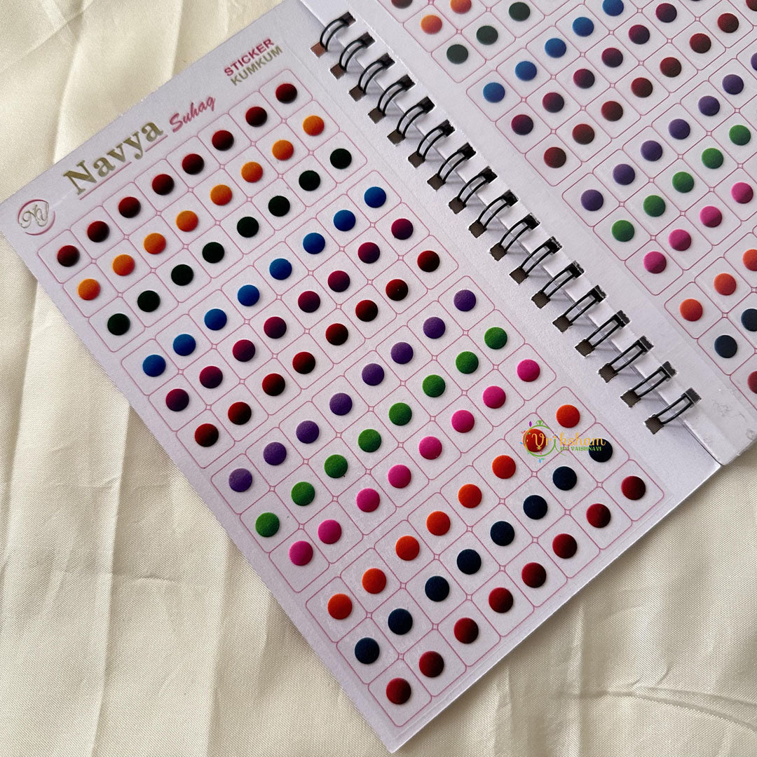 Round Shaped Shiny Color Sticker Bindi Book-Navya Suhag-BB135
