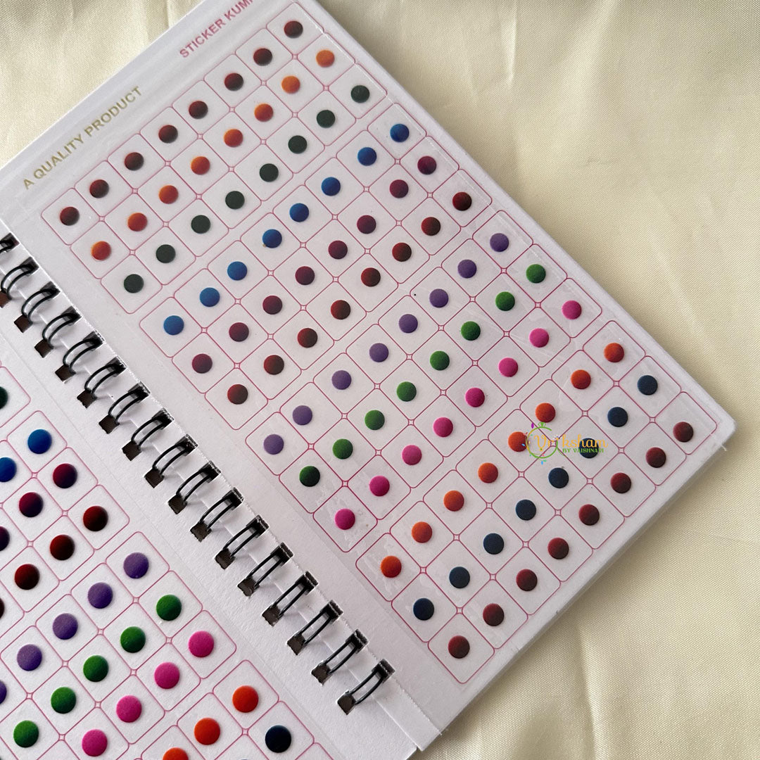 Round Shaped Shiny Color Sticker Bindi Book-Navya Suhag-BB135