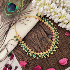 Vriksham Symbolic Green Stone Kerala 30 Manga Neckpiece-G17233