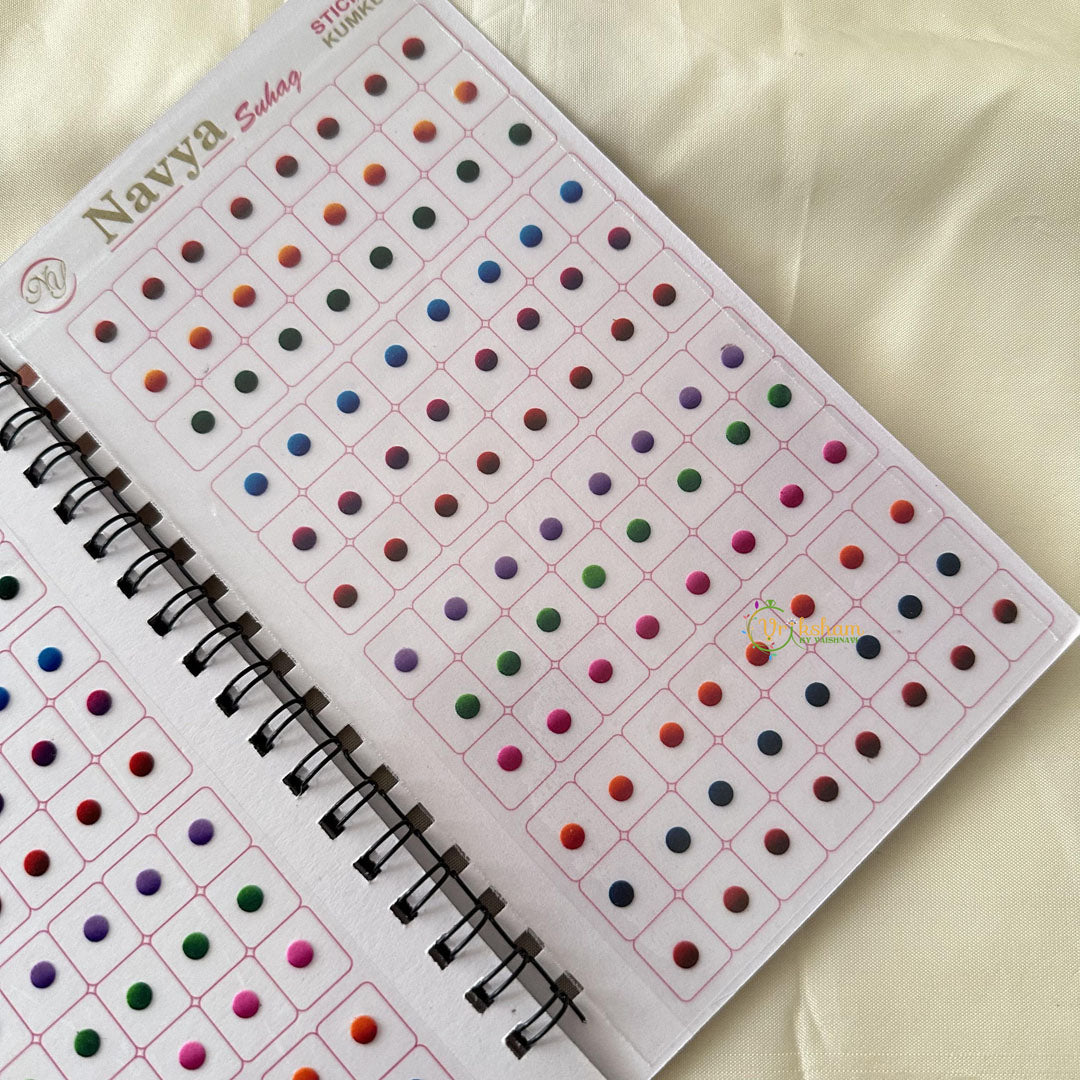 Round Shaped Shiny Color Sticker Bindi Book-Navya Suhag-BB135