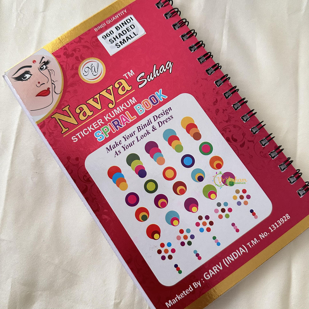 Round Shaped Shiny Color Sticker Bindi Book-Navya Suhag-BB135