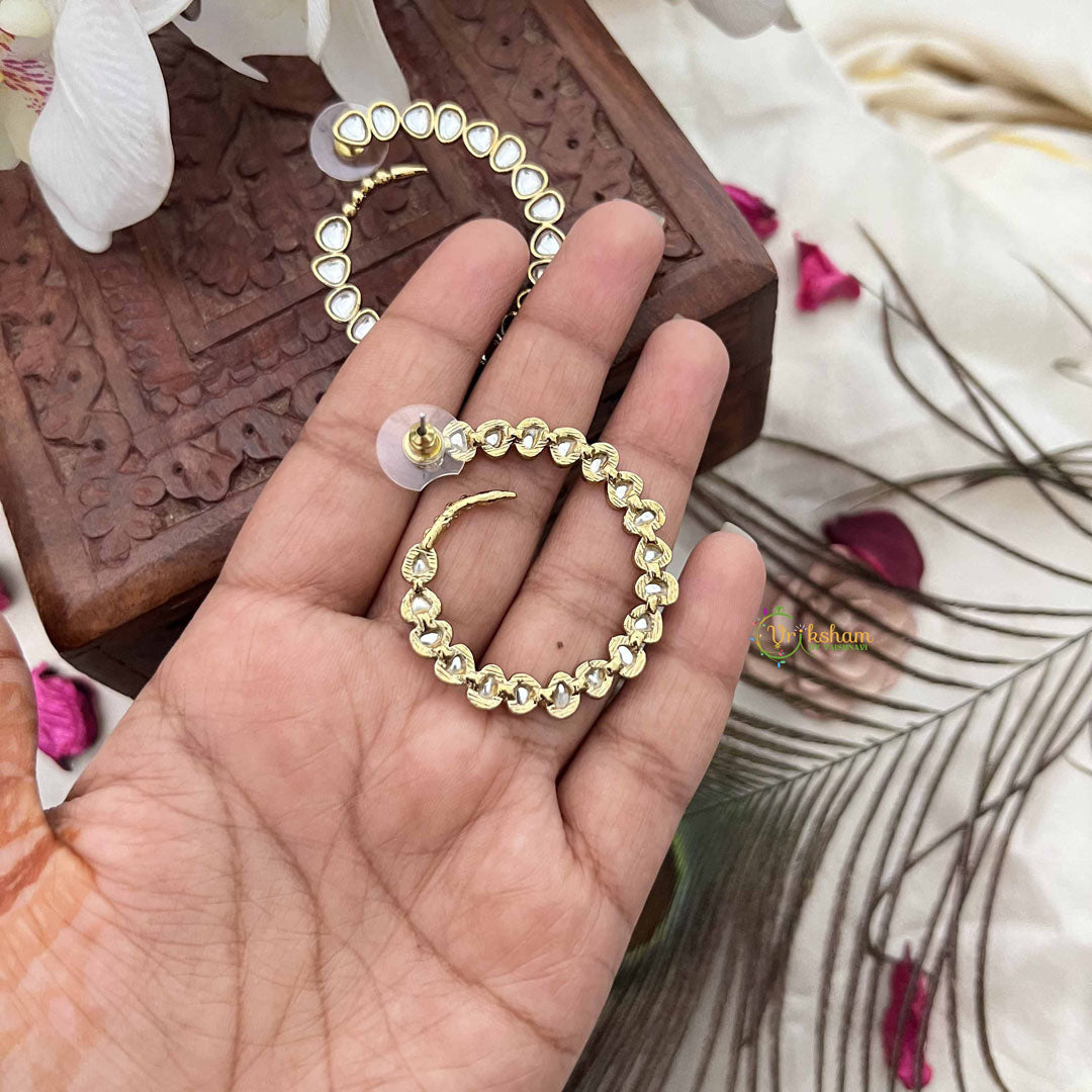 Vriksham Classic Kundan Circle Hoop Earrings -G20141