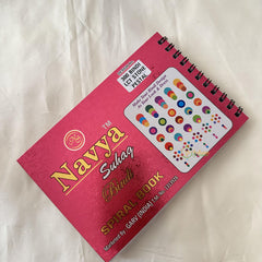 Round Shaped Cocktail Stone Sticker Bindi Book-Navya Suhag-BB141