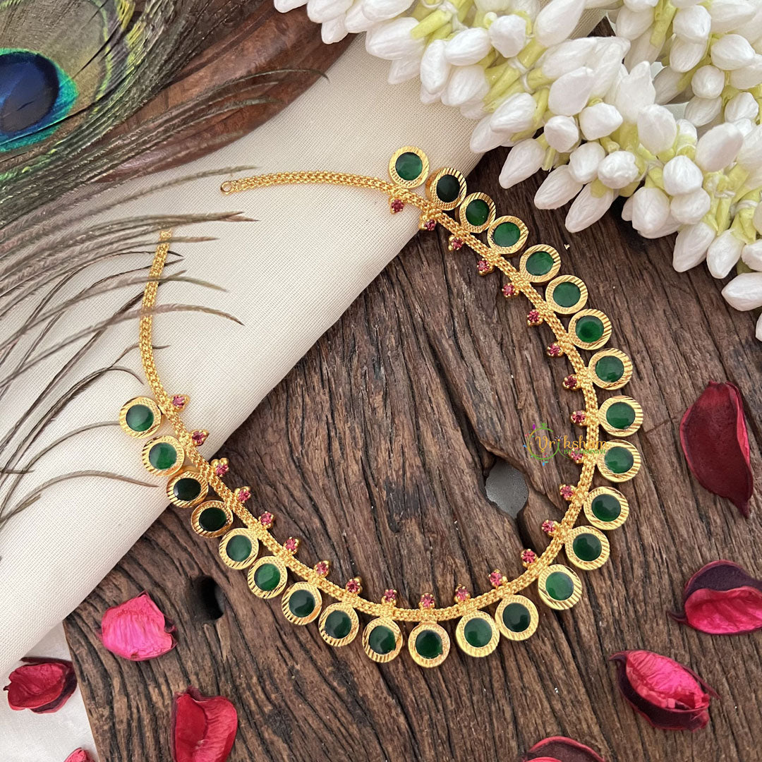 Traditional Kerala Round Palakka Short Neckpiece-G13299