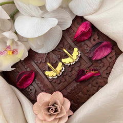 Vriksham Unique White Crescent Pearl Detailing Kundan Jadau Bugadi-J4144