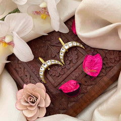 Vriksham Elegant Half Moon Style Kundan Jadau Bugadi-White-J4174