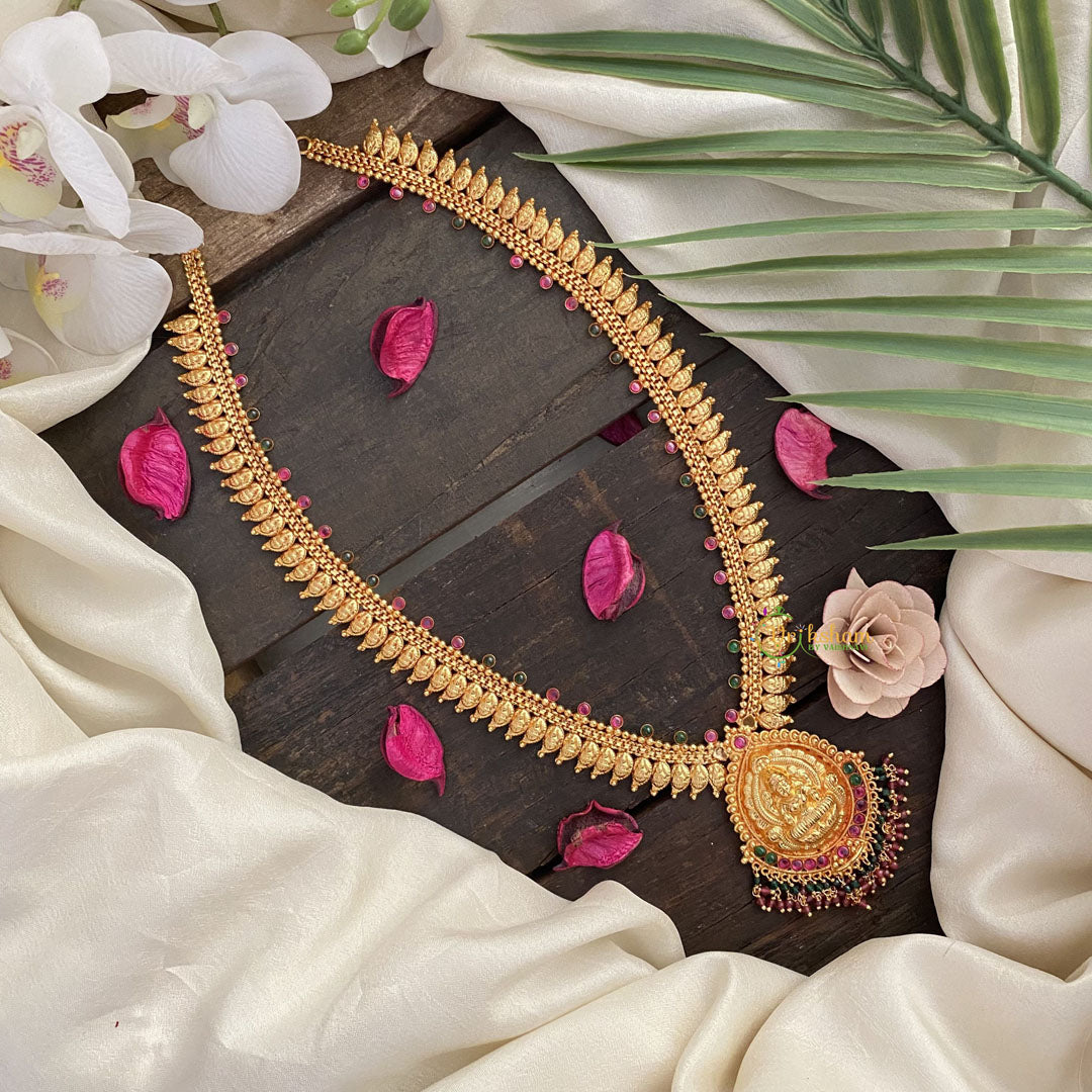 Vriksham Gold Look Alike Lakshmi Pendant Long Neckpiece-G17235