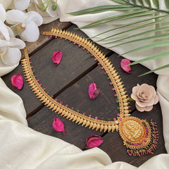 Vriksham Gold Look Alike Lakshmi Pendant Long Neckpiece-G17235