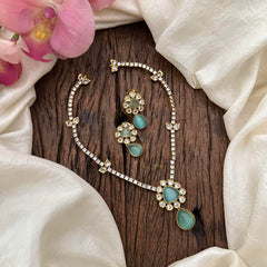 Simple Pastel Green Short Neckpiece-G12820