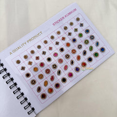 Fancy Bridal Red Stone Sticker Bindi Book-Navya Suhag-BB145