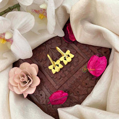 Vriksham Elegant Style Kundan Jadau Bugadi-White Green-J4164