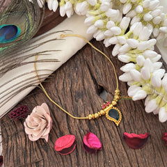 Vriksham Single Green Manga Pendant Neckpiece-G17267