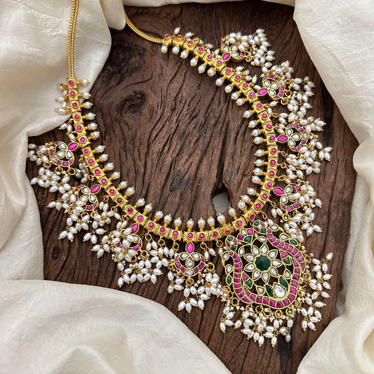 Precious Jadau Kundan Guttapusalu Neckpiece -J1098