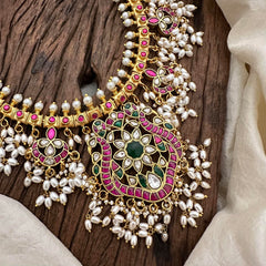 Precious Jadau Kundan Guttapusalu Neckpiece -J1098