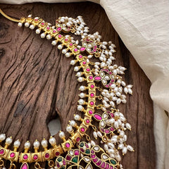 Precious Jadau Kundan Guttapusalu Neckpiece -J1098