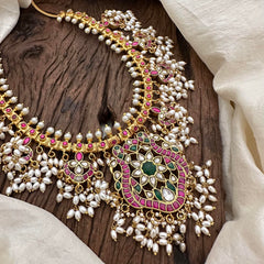 Precious Jadau Kundan Guttapusalu Neckpiece -J1098