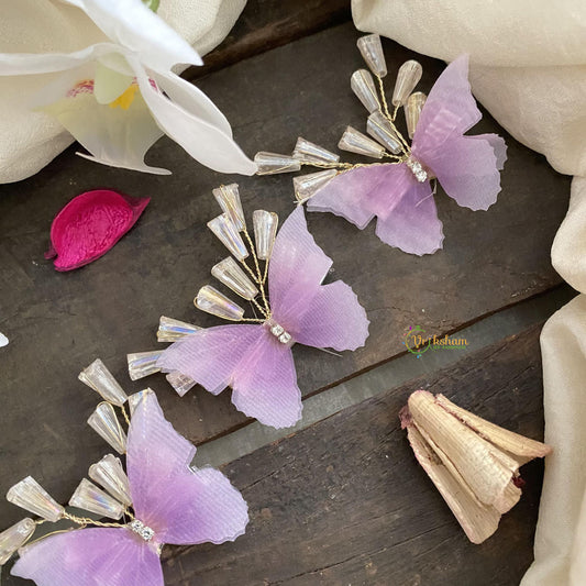 Lavender Butterfly Hair Clip-Hair Accessories-H635