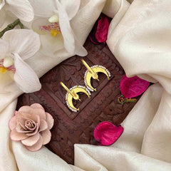 Vriksham Half Moon & Pear Drop Style Kundan Jadau Bugadi-Red Green-J4181