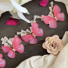 Pink Butterfly Hair Clip-Hair Accessories-H634