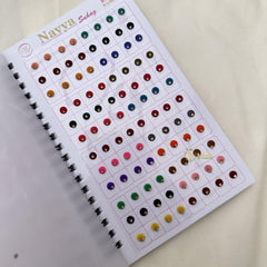 Plain Color Different Shape Sticker Bindi Book-Navya Suhag-BB130