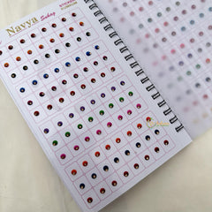 Plain Color Different Shape Sticker Bindi Book-Navya Suhag-BB130