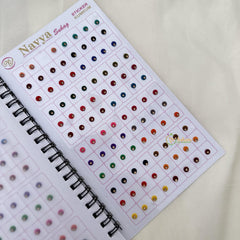 Plain Color Different Shape Sticker Bindi Book-Navya Suhag-BB130