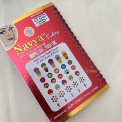 Plain Color Different Shape Sticker Bindi Book-Navya Suhag-BB130