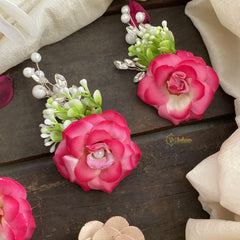 Pink Flower Hair Clip-Hair Accessories-H801