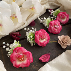 Pink Flower Hair Clip-Hair Accessories-H801