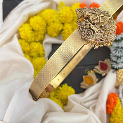 Vriksham Antique Radha Krishna Nakshi Peandant With Sparkling AD Stones Hipblet-Pearl-G22222