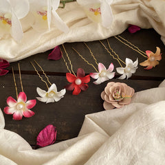 Multicolor Flower Bobby Pin-Hair Accessories-H797