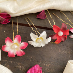 Multicolor Flower Bobby Pin-Hair Accessories-H797