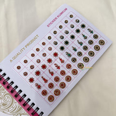 Cocktail Round Shaded Stone Sticker Bindi Book-Navya Suhag-BB150