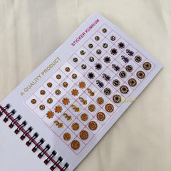 Cocktail Round Shaded Stone Sticker Bindi Book-Navya Suhag-BB150