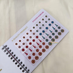 Cocktail Round Shaded Stone Sticker Bindi Book-Navya Suhag-BB150