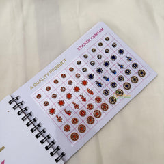 Cocktail Round Shaded Stone Sticker Bindi Book-Navya Suhag-BB150