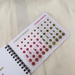 Cocktail Round Shaded Stone Sticker Bindi Book-Navya Suhag-BB150