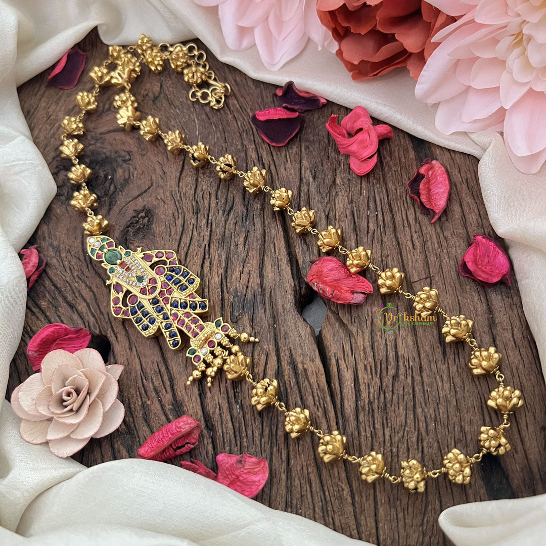 Vriksham Gold Look Alike Traditional Vitthal Krishna Mogappu Chain-G18512