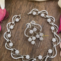 Vriksham Unique Silver AD Stone Neckpiece-G16350