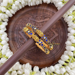Vriksham Lakshmi Blue Floral  Stone Bangles-G20882