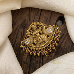 Elegant AD Stone Lakshmi Bun Jada Billai-Golden Pearl-G12407