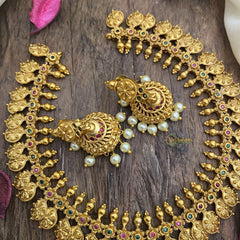 Vriksham Premium Gold Polish Coin Short Neckpiece-G16254