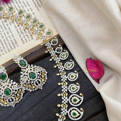 Vriksham Antique Gold & Green Bridal With Manga Statement AD Haram-G20218