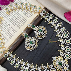 Vriksham Antique Gold & Green Bridal With Manga Statement AD Haram-G20218