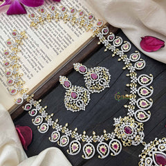Vriksham Antique Gold & Red Bridal With Manga Statement AD Haram-G20217