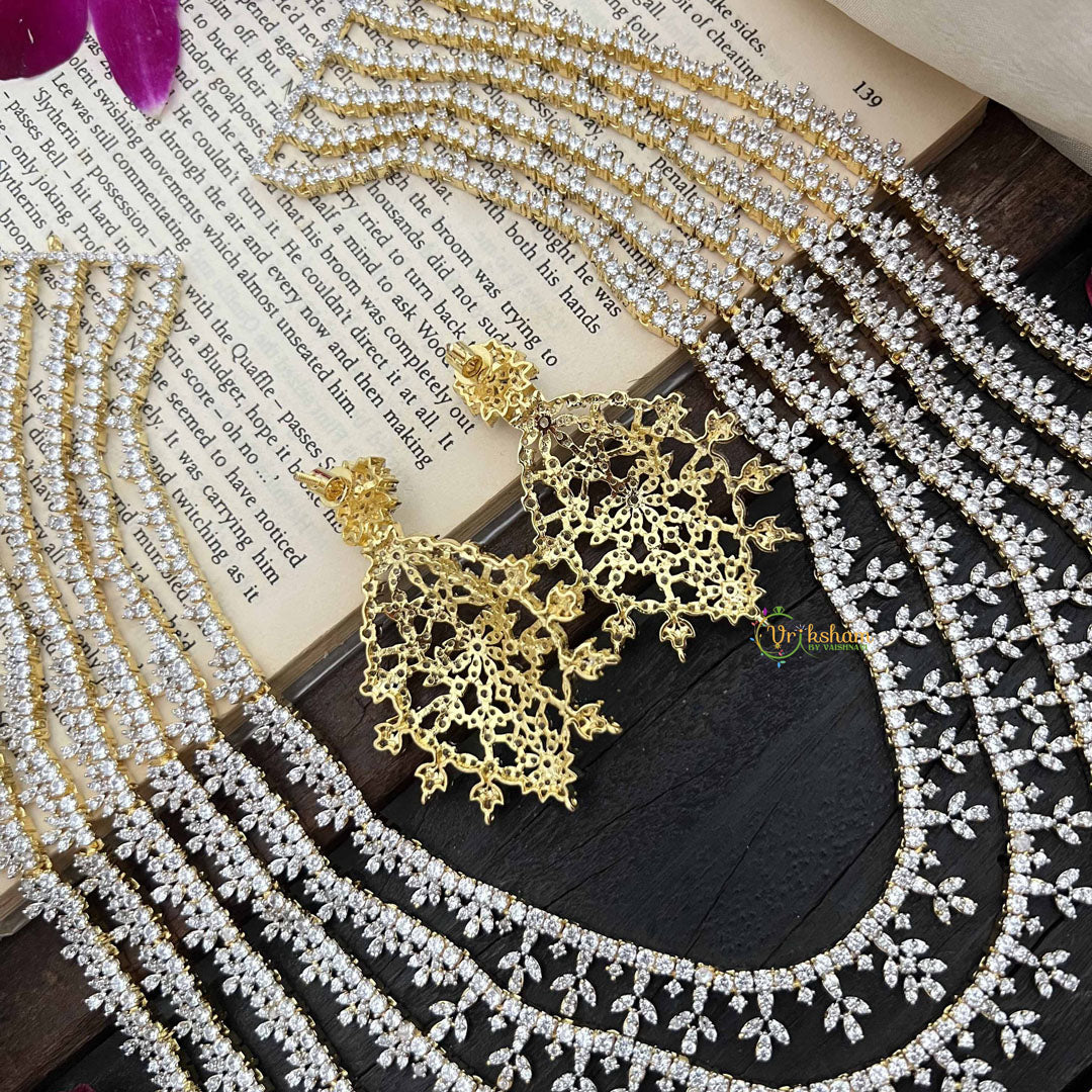 Vriksham Celestical Spark 6 Layered American Diamond Haram-G20194