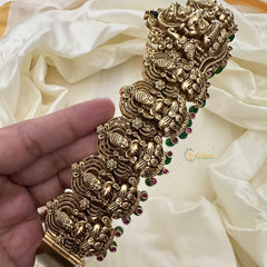 Premium AD Stone Lakshmi Bridal Hipbelt-Green Bead-G14575