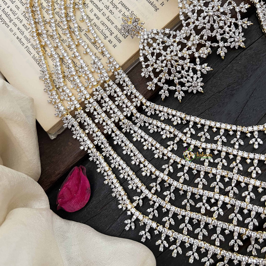 Vriksham Celestical Spark 6 Layered American Diamond Haram-G20194