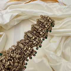 Premium AD Stone Lakshmi Bridal Hipbelt-Green Bead-G14575