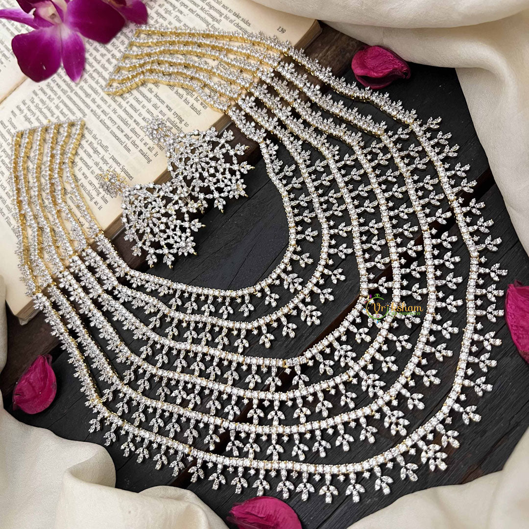 Vriksham Celestical Spark 6 Layered American Diamond Haram-G20194